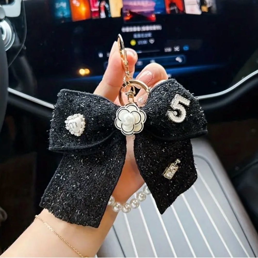 Beautiful Bow Bag Charm or Key Chain